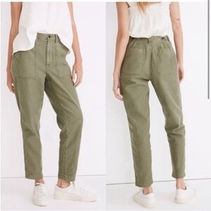 Olive Green High-Waisted Madewell Pants